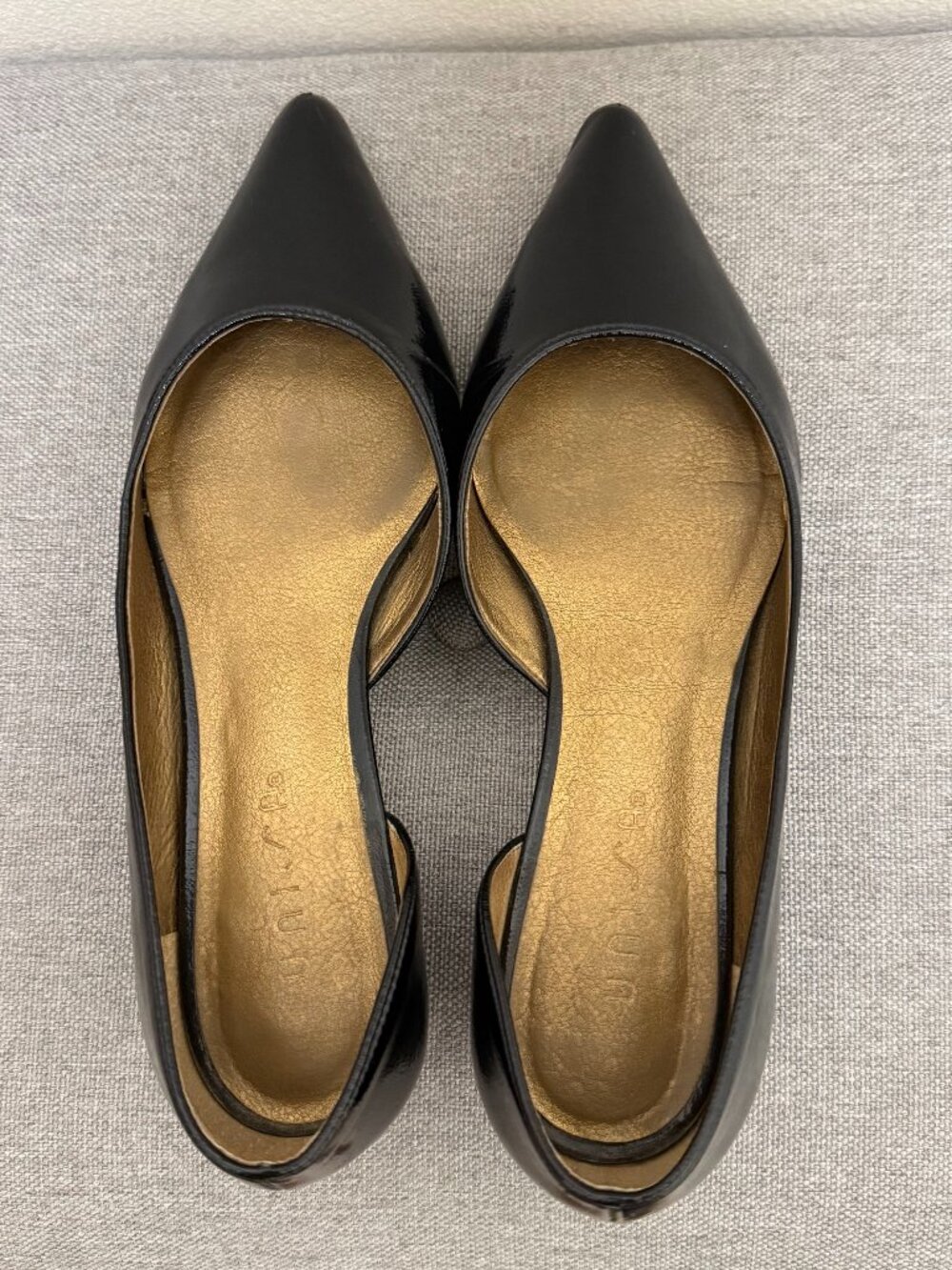 Women's Black Pointed Toe Comfortable Stylish D'Orsay Flats